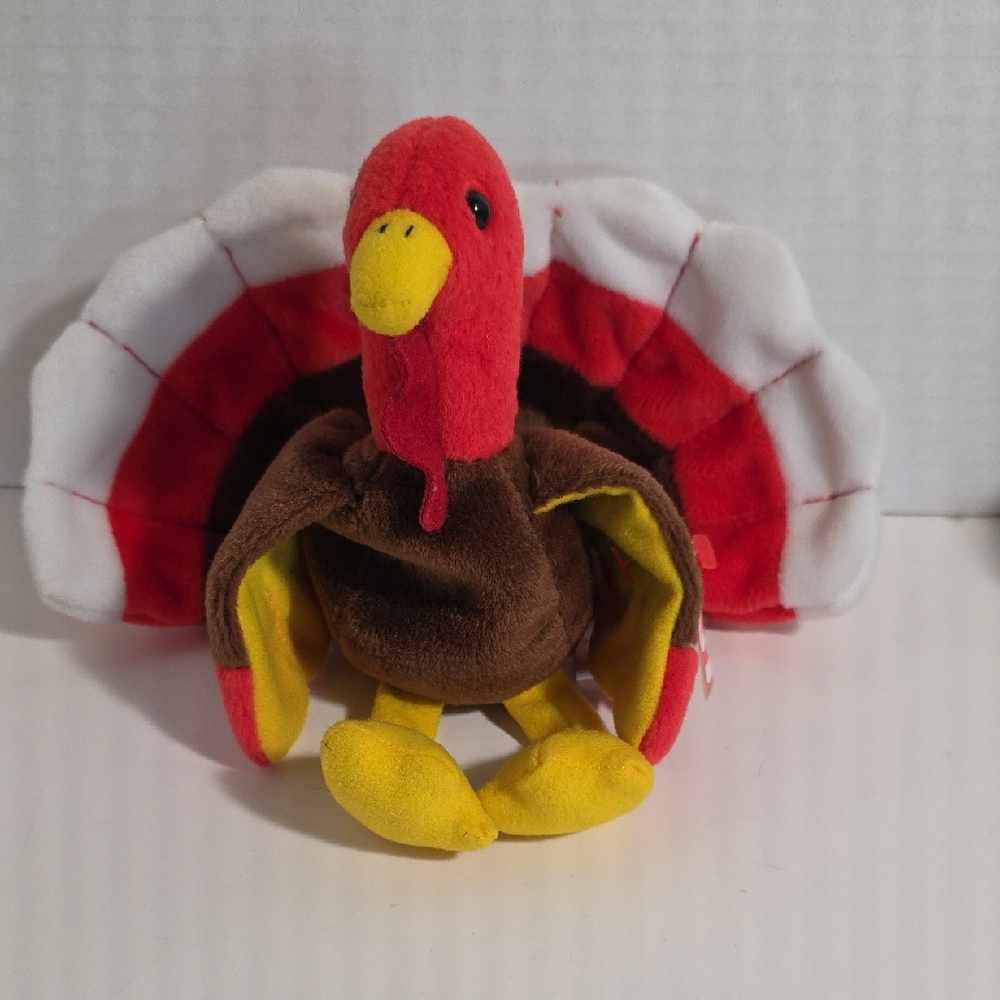 TY ORIGINAL "GOBBLES" RETIRED PLUSH TURKEY - 496